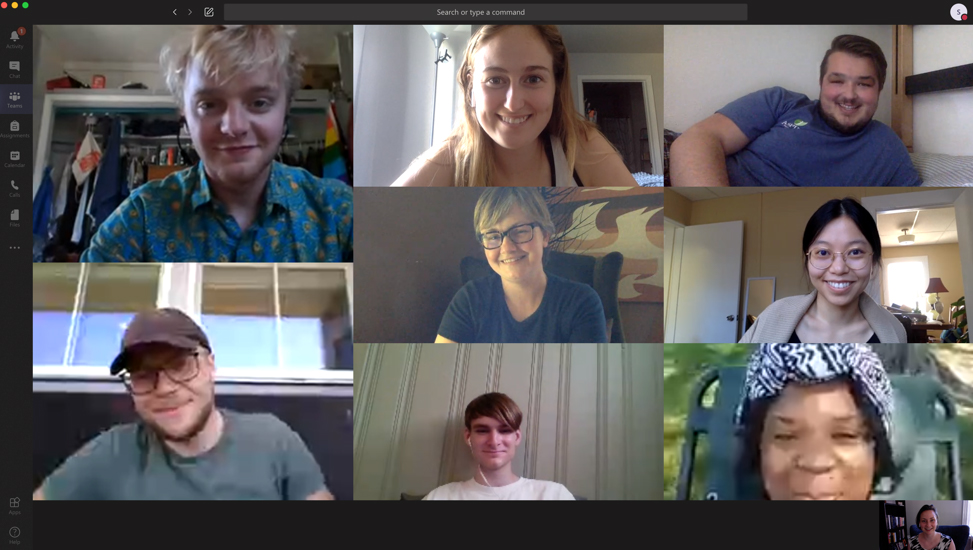 group of people on a video call