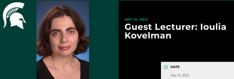 Dr. Ioulia Kovelman, Associate Prof of Psychology, University of Michigan, to give talk on bilingualism and the young mind